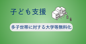 多子世帯に対する大学等無料化